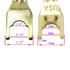 Spade Plug to Female Banana Jack Adapter Cable, 4mm Banana Jack Female to Fork Spades Cable 4 Pack (3 inch)