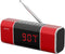 SEMIER Small Digital FM Radio with Bluetooth Speaker, Portable Rechargeable USB/SD Card MP3