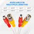 20FT White BNC Video Power Cable Extension Wire for CCTV, Security Camera, DVR, Surveillance System, Plug & Play