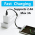 Short Micro USB Fast Charging Cable 0.9in, USB A to Micro USB Charging and Data Sync Cable for Power Bank, Phones (2Pcs)