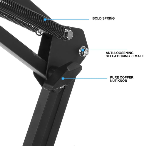 Alipis 1/4 Metal Webcam Stand Scissor Arm Desktop Camera Clamp Mount with Screw for Live Streaming and Video Recording