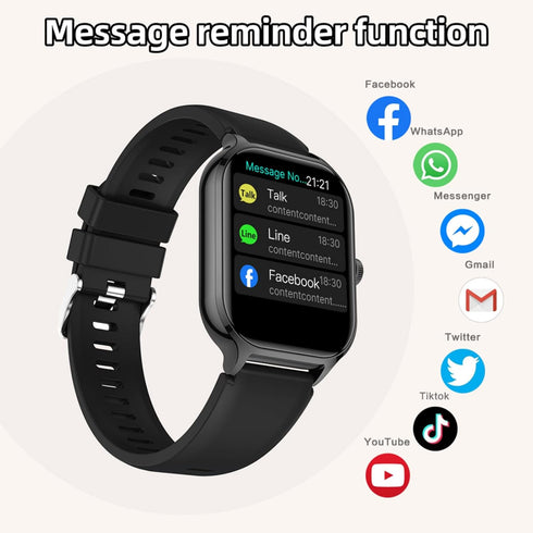 Smart Watch for Women Men, 2.01” Fitness Tracker with Heart Rate Sleep Monitor, IP67 Waterproof (Pink)