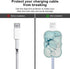Cute DIY Protectors Cable Protector for iPhone Charger, Kawaii Luxurious Marble Pattern, Data Cable USB Charger Data