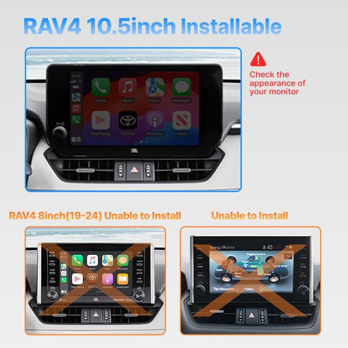FICS Phone Holder Compatible with Toyota RAV4 2024, Hybrid Limited, Hybrid XSE, TRD Off-Road Trim, 10.5" Monitor