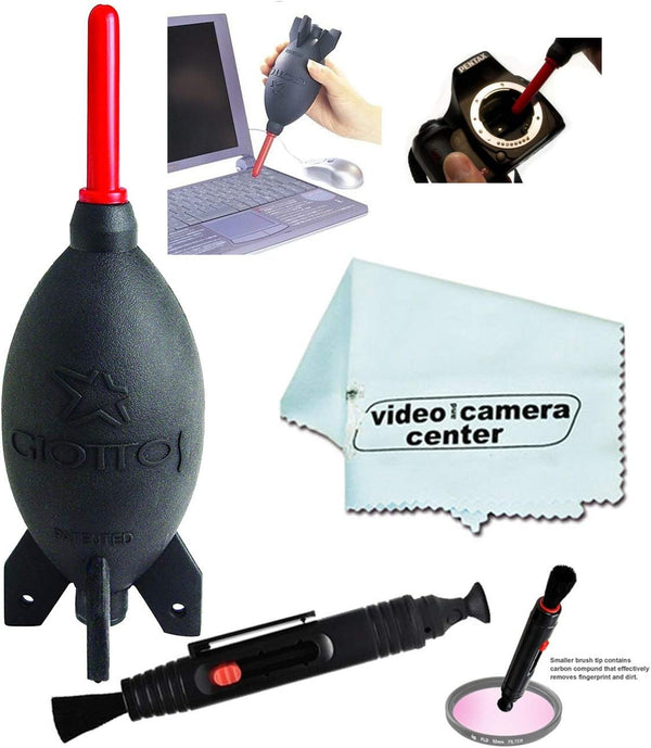 Giottos AA1900 Large Rocket Blaster Air Duster + VCC113 Micro-Fiber Cloth + Lens