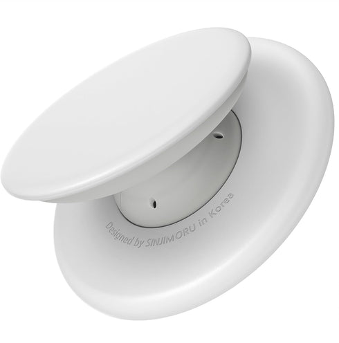 Sinjimoru Soft Silicone MagSafe Phone Grip for iPhone 15/14/13/12, Comfortable One-Touch Holding, M-Tap Tok White