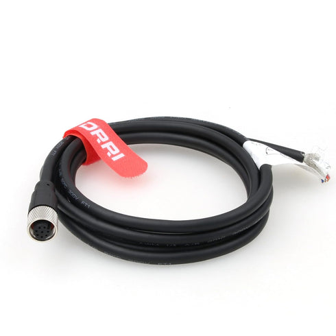 DRRI M12 8-Pins Female Sensor Connector to Fly Lead Waterproof Electrical Shield Cable for Automation Application (M12 8P Female Cable, 1M)