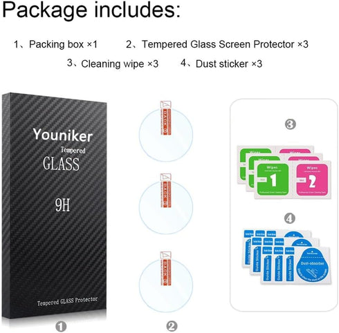 3 Pack Compatible with PRW3500 Watch Screen Protectors, Tempered Glass for PRW-3500/PRW-3500Y/PRW-3500T