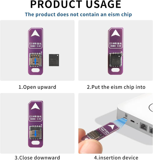 PinQiongZhe (2 ESIM to Nano SIM Card Adapter Conversion Board Wireless WiFi/CPE Solderless ESIM Experimental Test Board
