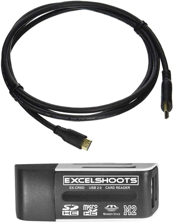 HDMI Cable for Canon EOS 90D Camera, High-Speed 4K Mini HDMI to HDMI, 6 Feet Gold Plated DSLR Cable