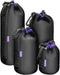 Cwatcun 4 Pack Lens Pouch Set, Camera Lens Case Bag with Thick Protective Neoprene for Canon Nikon Sony Pentax Olympus