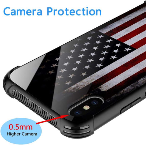 iPhone XR Case - Military-Grade Protection, Shockproof Corners, Anti-Scratch Old Flag Design