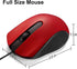 Wired Mouse, Ergonomic Computer Mouse, USB Wired for Right or Left Hand, Durable Clicks for PC, Laptop, Desktop,