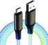 IHAO RGB USB A to Type C Fast Charging Cable, High Data Speed Light Up Colourful for All USB C Devices, 39 Inches