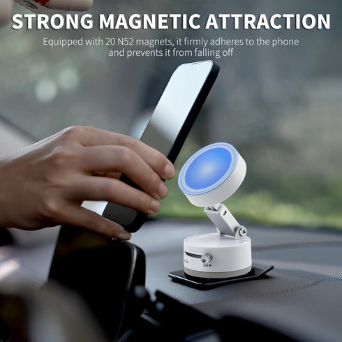 Ranjaner Vacuum Magnetic Suction Phone Holder, Adjustable Handsfree Vacuum Magnetic Phone Holder Mount for Car/Smooth
