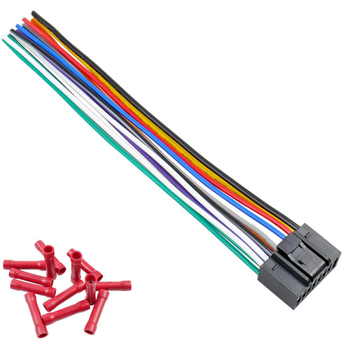 16-Pin Kenwood ISO Stereo Wiring Harness Adapter for Car Radios