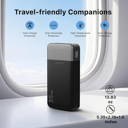 JUOVI 20000mAh 35W 3.0 4.0 Pack 2 2 16/15/14 Power Bank Portable Charger Fast ChargingPD QC Fast Charging Phone Charger