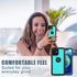 iPhone 12 Waterproof Case, Shockproof Dustproof IP68 Full-Body Hard Case with Built-in Screen Protector, Teal