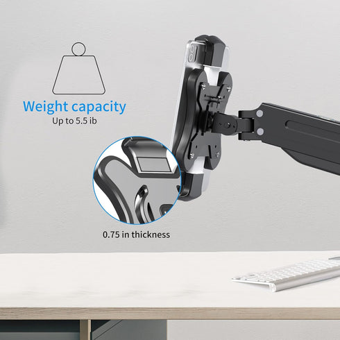 Pholiten Universal VESA Mount Adapter for Tablets, 2-in-1 Laptops, & 15.6 inch Portable Monitors, Adjustable Holder