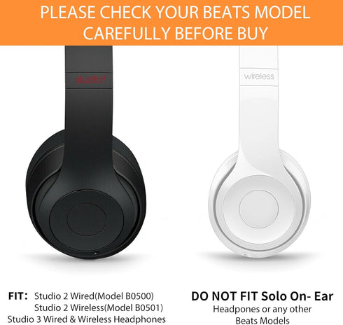 Replacement Ear Pads for Beats Studio 3, Wireless Earpads for Beats Studio 2, Beats Studio 3 (Titanium Grey)