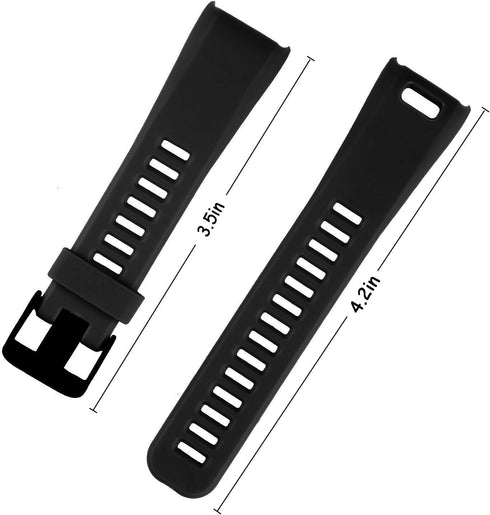 Bands Replacement Compatible with Garmin Vivosmart HR, Black Strap with Metal Buckle, Fitness Sport Wristband