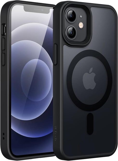 JETech Magnetic Case for iPhone 12 Mini 5.4-Inch, Black, Compatible with MagSafe, Slim Shockproof Phone Cover
