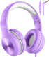 Kids Headphones for School, Over Ear Headphones with Microphone, 85dB/94dB Safe Volume Limit, HD Sound