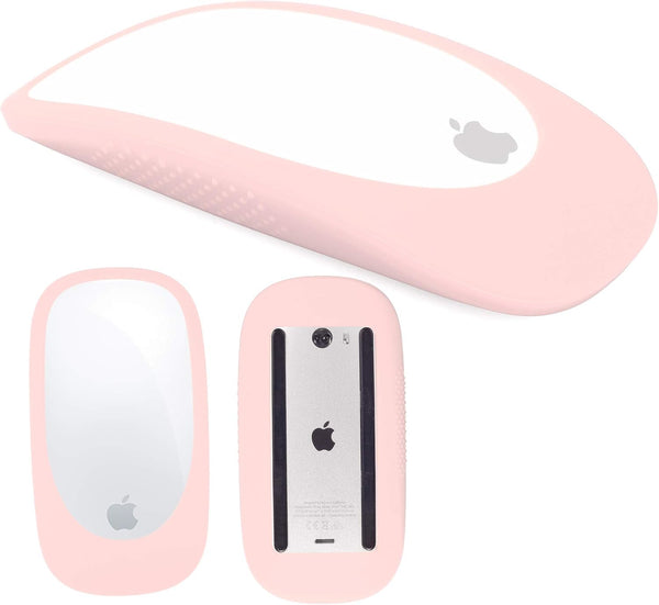 Silicone Cover for Magic Mouse 1/2, Protective Anti-slip Case Compatible with Apple Magic Mouse (Pink)