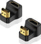 Poyiccot 8K HDMI 180 Degree Adapter, U Shaped HDMI 2.1 Male to Female Adapter, 48Gbps HDMI Extender, 2pack
