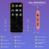 Tengsen Mp3 5.3, Mp3 128GB, Gold,32GB) Player with Bluetooth Portable Digital Music Player with Speaker, FM Radio