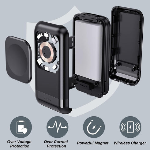 leChivée Portable Watch Charger for Samsung Watch, 6000 mAh Watch and Phone Charger for Galaxy Devices