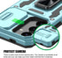 for Samsung Galaxy S24 Case, Shockproof Phone Case with Sliding Camera Cover & Rotatable Ring Holder Kickstand +