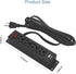 Wall Mount Power Strip with 4 Outlets, 2 USB Ports, 6FT Power Cord for Workbench, Nightstand, Dresser