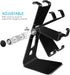 Adjustable Cell Phone Stand, 2020 Aluminum Desktop Stand with Anti-Slip Base and Charging Port, Fits All Smartphones