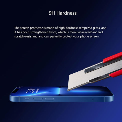 12/12 (6.1") 2 Pack Blue Light Screen Protector for iPhone Pro, HD Anti Blue Light Blocking Tempered Glass Film, Eye