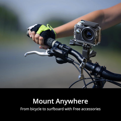 Dragon Touch 4K Action Camera, 20MP, 100FT Waterproof with Remote, 170° Wide Angle, 2 Batteries