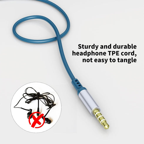 Wired Earphones for Samsung Galaxy A25 A15 A12 A13 A03s, Noise Canceling Earbuds with Microphone for Moto G Power