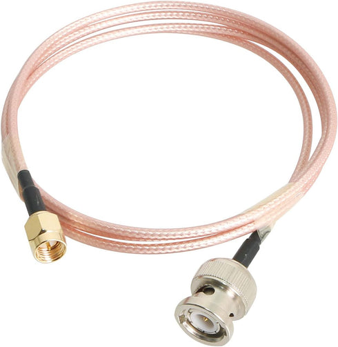 RF Coaxial Cable SMA Male to BNC Male RG316 Jumper Cable for DIY Radio, 3G/4G/5G/LTE/Antenna, 1M 1Pcs