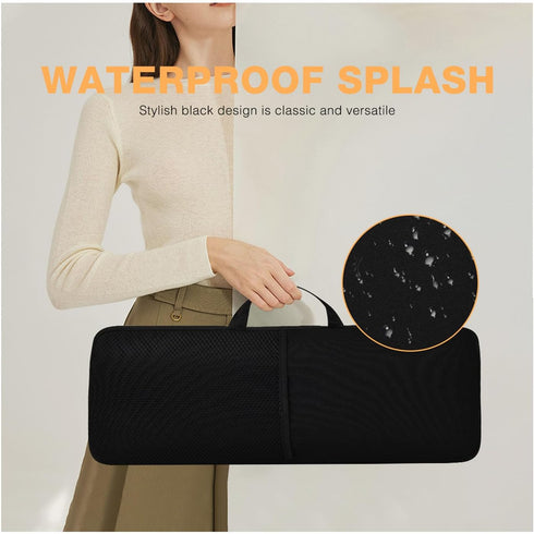 Wireless Keyboard Mouse Sleeve Travel Case for Logitech Mk345, Soft Neoprene Dust and Water Resistant Bag (Black)