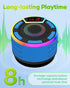 ssouwao IPX7 ssuowao Bluetooth Shower Speaker, Waterproof Portable Speakers with LED Display, FM Radio, Suction Cup