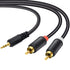 Zhaumim RCA Cables - 59IN/5FT Stereo Jack to 2RCA Plugs for Smartphone, Tablet,