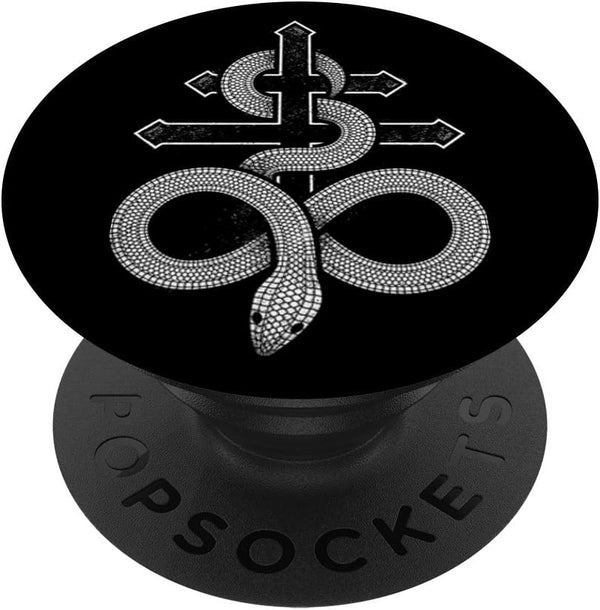 PopSockets PopGrip Satanic Snake Leviathan Cross Occult Symbol - Swappable Grip for Phones & Tablets