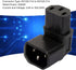JSER IEC Male C14 to Right Angled 90 Degree IEC Female C13 Power Extension Adapter, 220V 10A Max