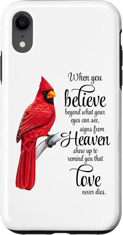 iPhone XR Cardinal Red Bird Sign from Heaven Angel Case for Protection and Style