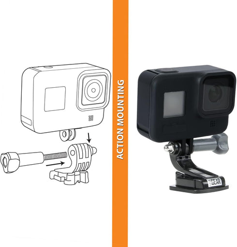 USA GEAR Chest Mount for Action Cameras - Compatible with GoPro Hero 11, Hero 9, Osmo Action 3, and More