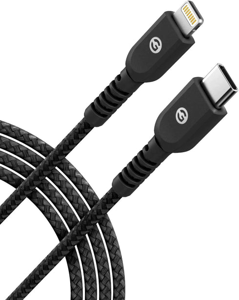 Galvanox iPhone Car Charger 18W Ultra Fast Charging Power Adapter with 6ft Braided USB-C to Lightning Cord, MFi