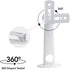 Mini Projector Wall Mount/Projector Hanger for CCTV Security Camera, 360° Rotation, Load 11 lbs, Length 7.8 Inch (White)