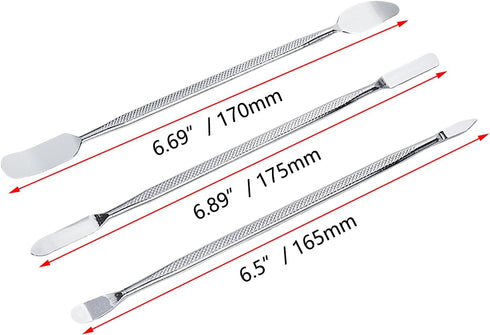 3pcs Metal Spudger Set Metal Spudger Dual Ends Opening Pry Tools Professional Opening Repair Pry Tool Pry Bar Disassemble Hand Tool Kit for Electronics Cell Phone Laptop tablets Other Device