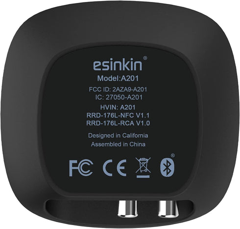 Esinkin Bluetooth Receiver Wireless Audio Adapter 4.0, NFC-Enabled for HD Music Stereo Sound System.
