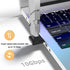 180 Degree USB A Male to USB C Female Adapter, Back Angled Opposite U Shape Connector for Data Transfer